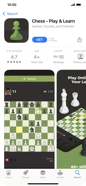 Press GET and follow the instructions on the screen to install the app.