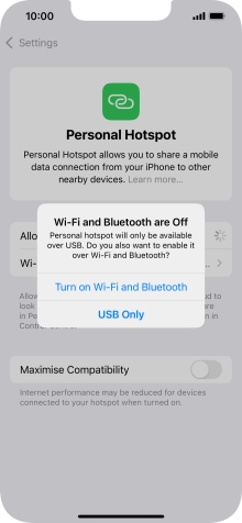 If Wi-Fi is turned off, press Turn on Wi-Fi and Bluetooth.