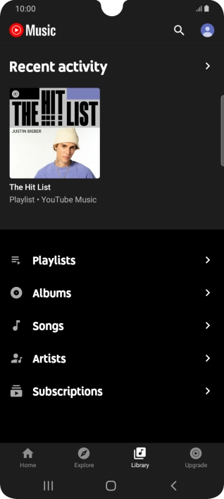 Press the required category and go to the required audio file.