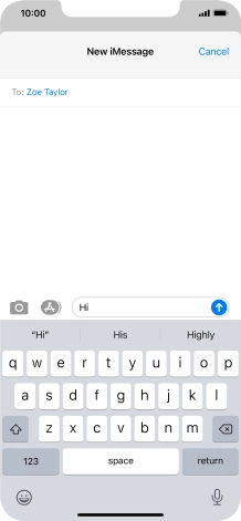 Press the send icon.