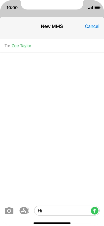 Press the send icon.