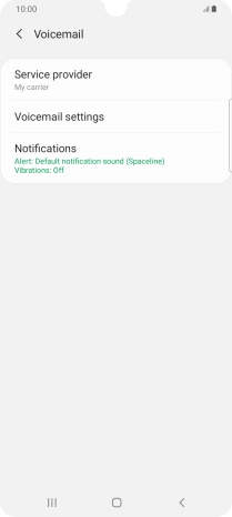 Press Voicemail settings.