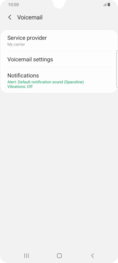 Press Voicemail settings.