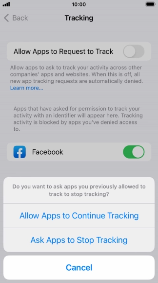 If you turn off the function, press the required setting.