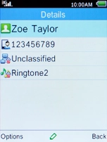 Select the required number and press the Navigation key.