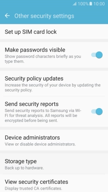 Press Set up SIM card lock.