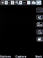 If the camera is turned on, press the Left selection key.