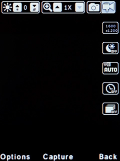 If the camera is turned on, press the Left selection key.