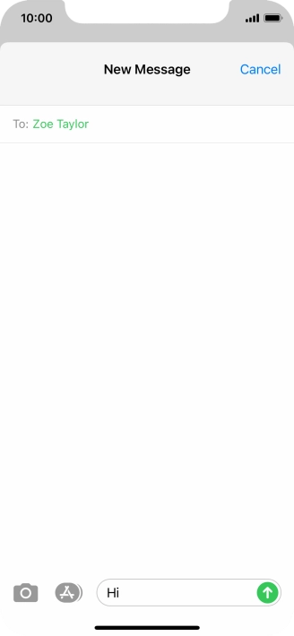 Press the send icon.