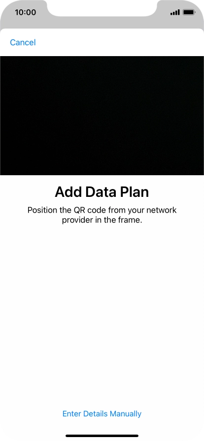 Place the QR code you've received inside the phone camera frame to scan the code.