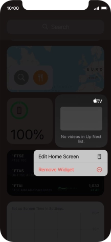 Press Remove Widget.