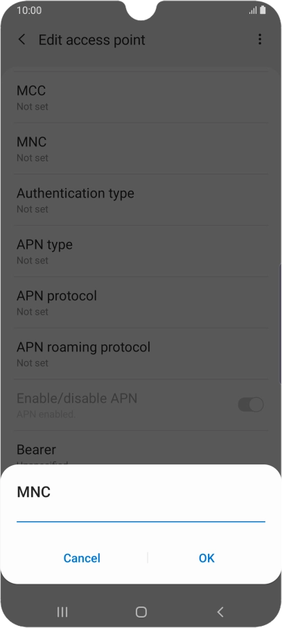 Key in 01 and press OK.