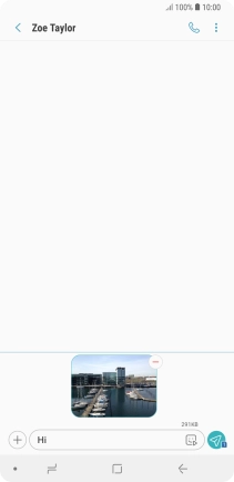 Press the send icon when you've finished your picture message.