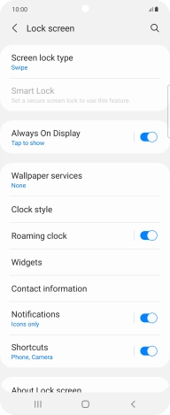 Press Screen lock type.