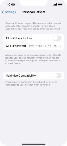 Press Wi-Fi Password and key in the required password.