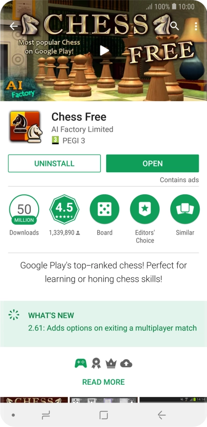 Press UNINSTALL.