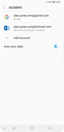 If this screen is displayed, you email account has been recognised and set up automatically. Follow the instructions on the screen to key in more information and finish setting up your phone.