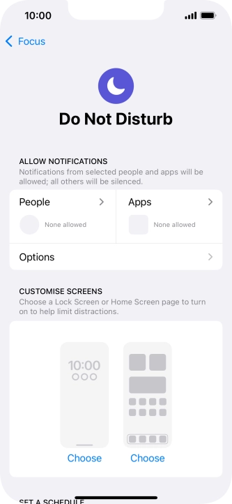 Press People and follow the instructions on the screen to select which contacts you would like to receive calls and notifications from when Do Not Disturb is turned on.