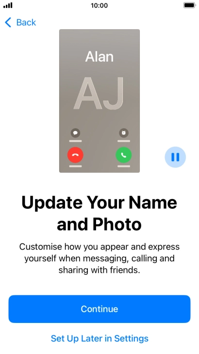 Press Continue. Press Continue.