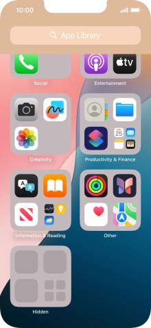 The app is now placed in the Hidden folder in the App Library.