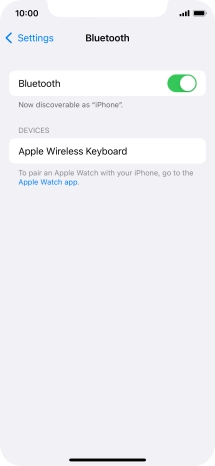 Press the required Bluetooth device and follow the instructions on the screen to pair the device with your phone.
