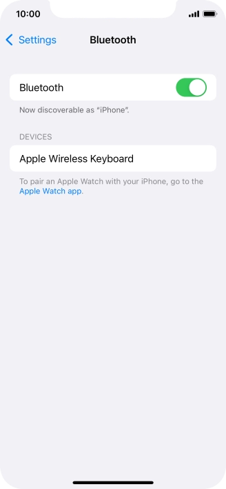 Press the required Bluetooth device and follow the instructions on the screen to pair the device with your phone.