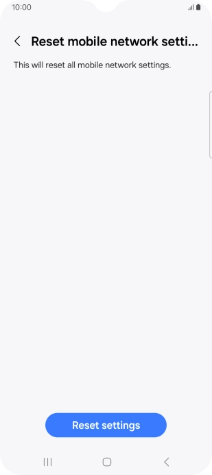 Press Reset settings.