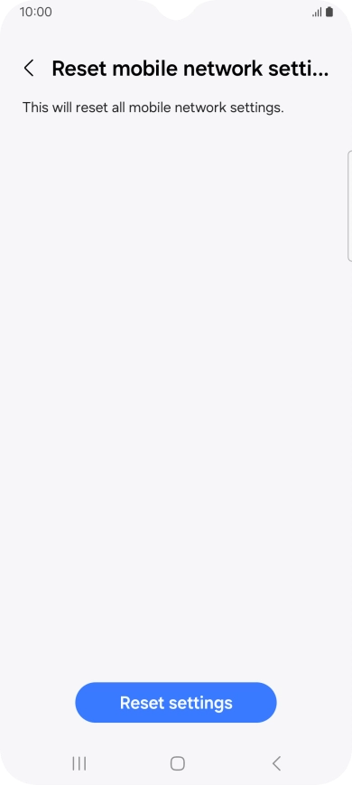 Press Reset settings.