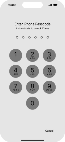 Use the phone lock code you created. The app is now no longer locked.