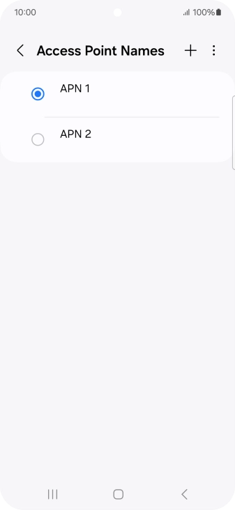 Press the field next to the data connection to activate it.