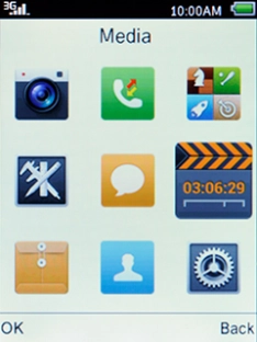 Select Media and press the Left selection key.