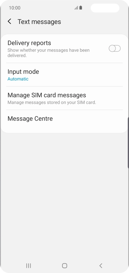 Press Message Centre.