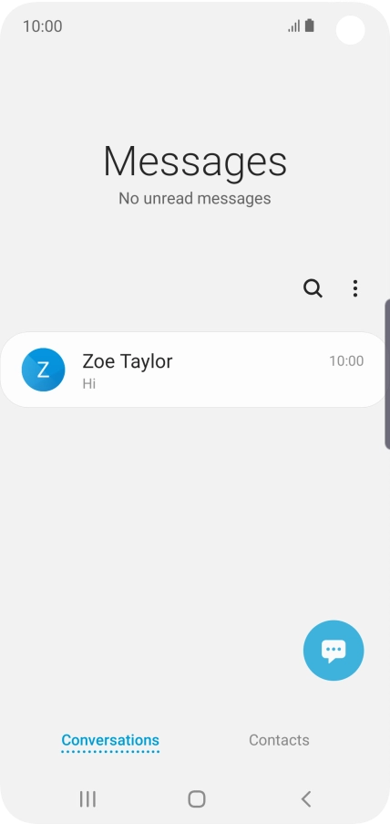 Press the menu icon.