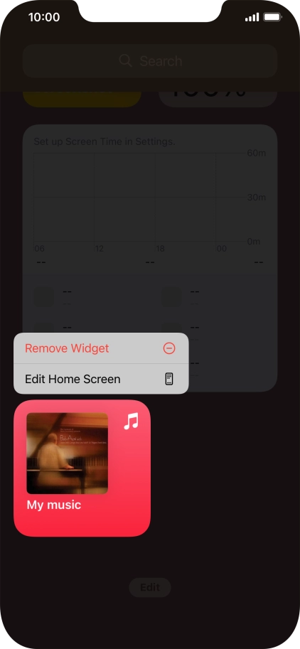 Press Remove Widget.
