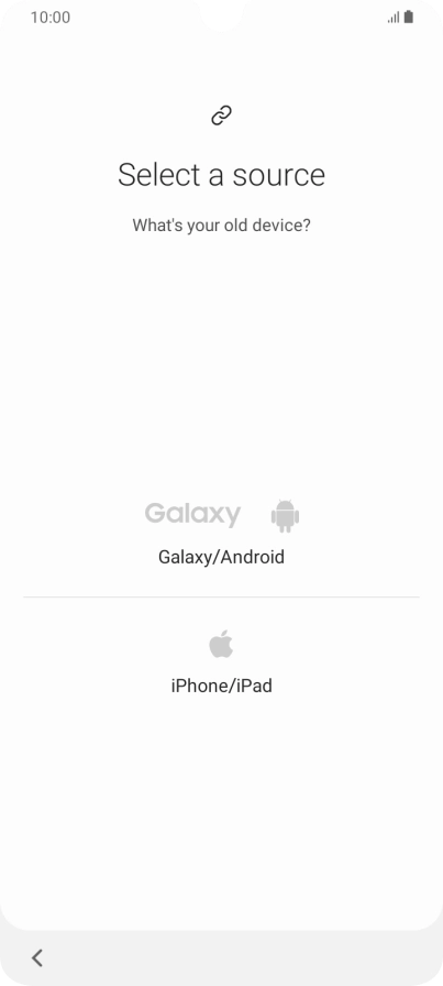 Press the required setting and follow the instructions on the screen to transfer the content from another phone.