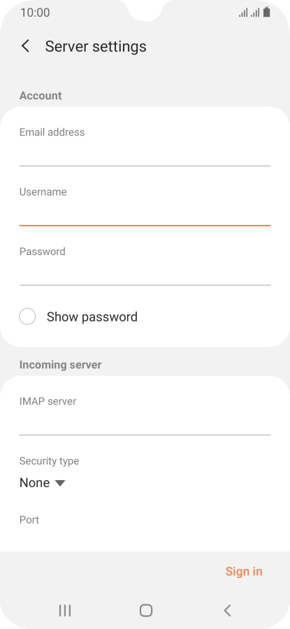 Press the field below 