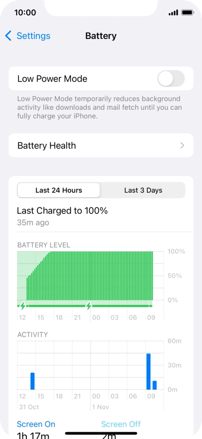 Press the indicator next to 
