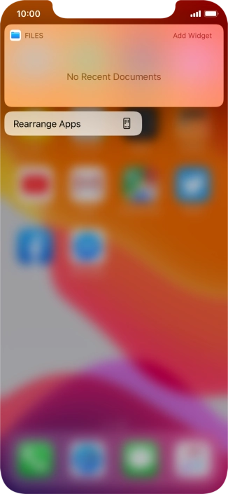 Press Rearrange Apps.