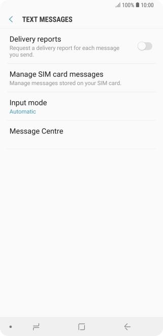 Press Message Centre.