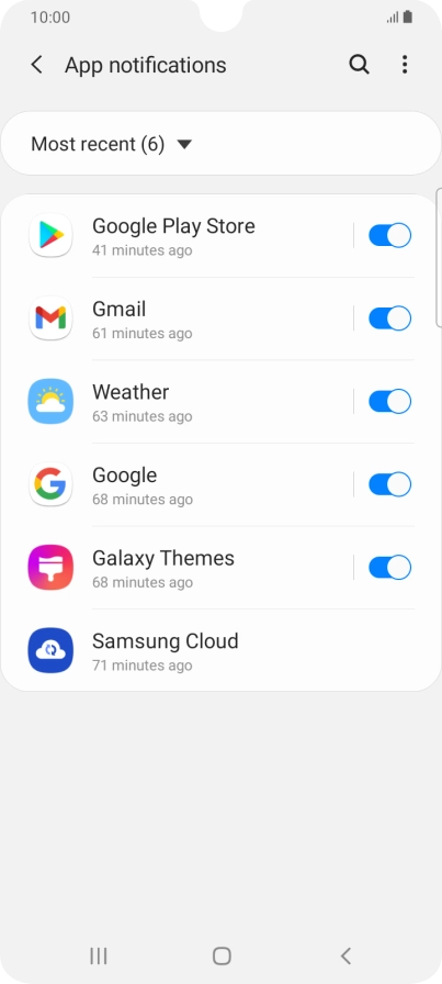 Press the drop down list.