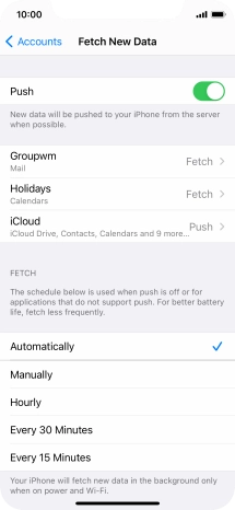 Press the indicator next to 