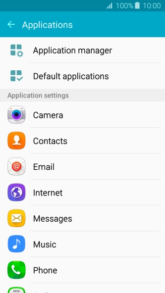 Press Application manager. Press Application manager.
