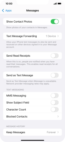 Press the indicator next to 