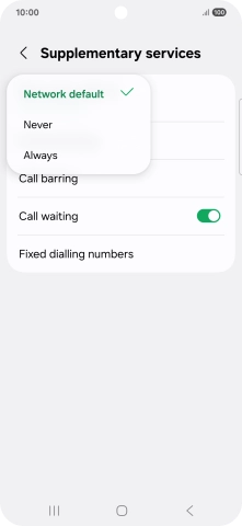 Press Always to turn on caller identification.