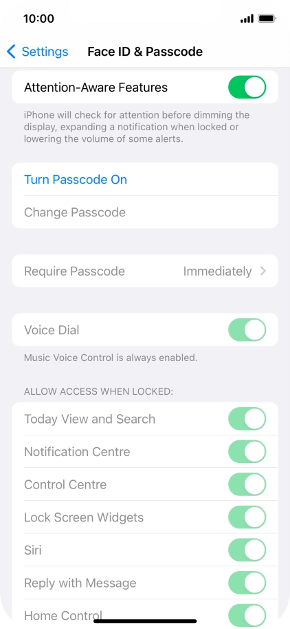 Press Turn Passcode On and key in a phone lock code of your own choice twice. Press Turn Passcode On and key in a phone lock code of your own choice twice.
