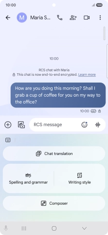 Press Chat translation.