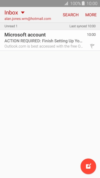 If this screen is displayed, you email account has been recognised and set up automatically. Follow the instructions on the screen to key in more information and finish setting up your phone.