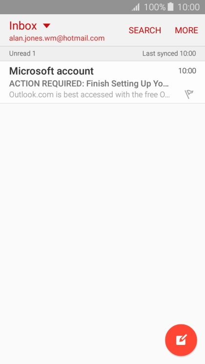If this screen is displayed, you email account has been recognised and set up automatically. Follow the instructions on the screen to key in more information and finish setting up your phone.