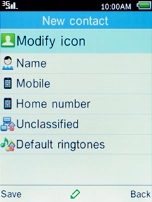 Select Modify icon and press the Navigation key.