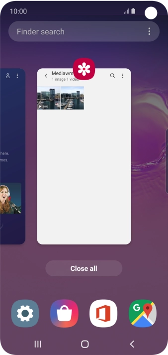 To end one running application, slide your finger upwards on the required application. To end one running application, slide your finger upwards on the required application.